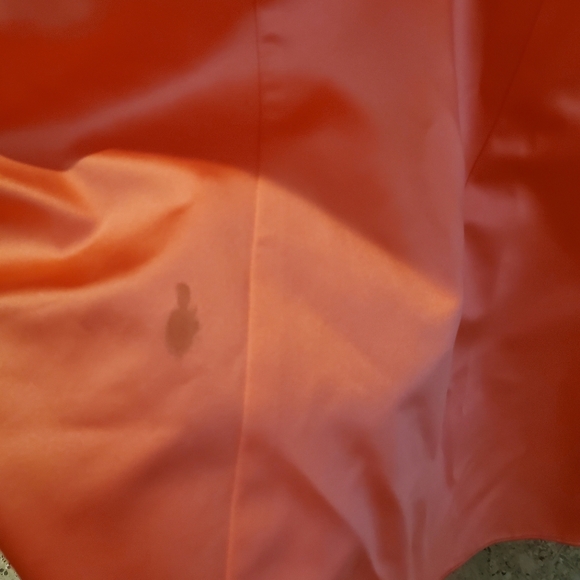 Vintage 90s Cache Strapless Satin Coral Evening Prom Formal Dress Y2K - Picture 7 of 8